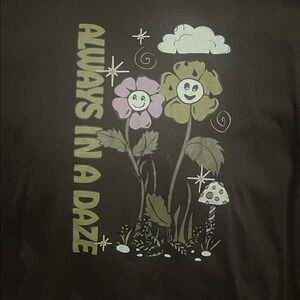 Always In A Daze Sunflower’s and Mushrooms XL Long Sleeve Shirt by EarthBound